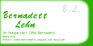 bernadett lehn business card